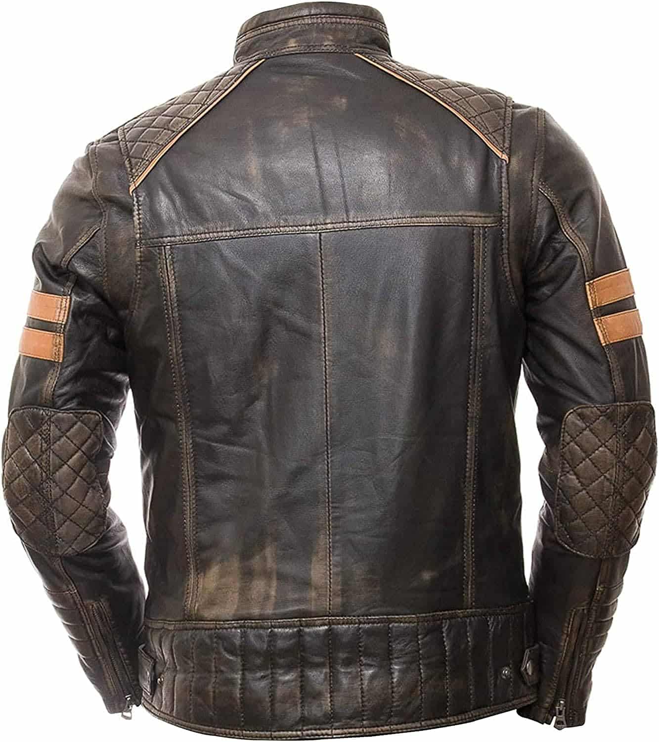 Vintage motorcycle cafe racer leather jacket