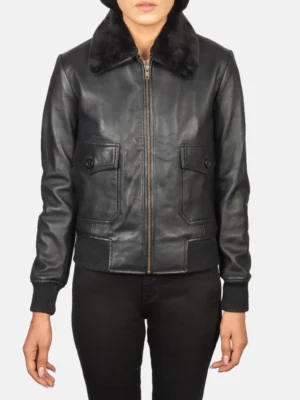 Black Retro Leather Jacket