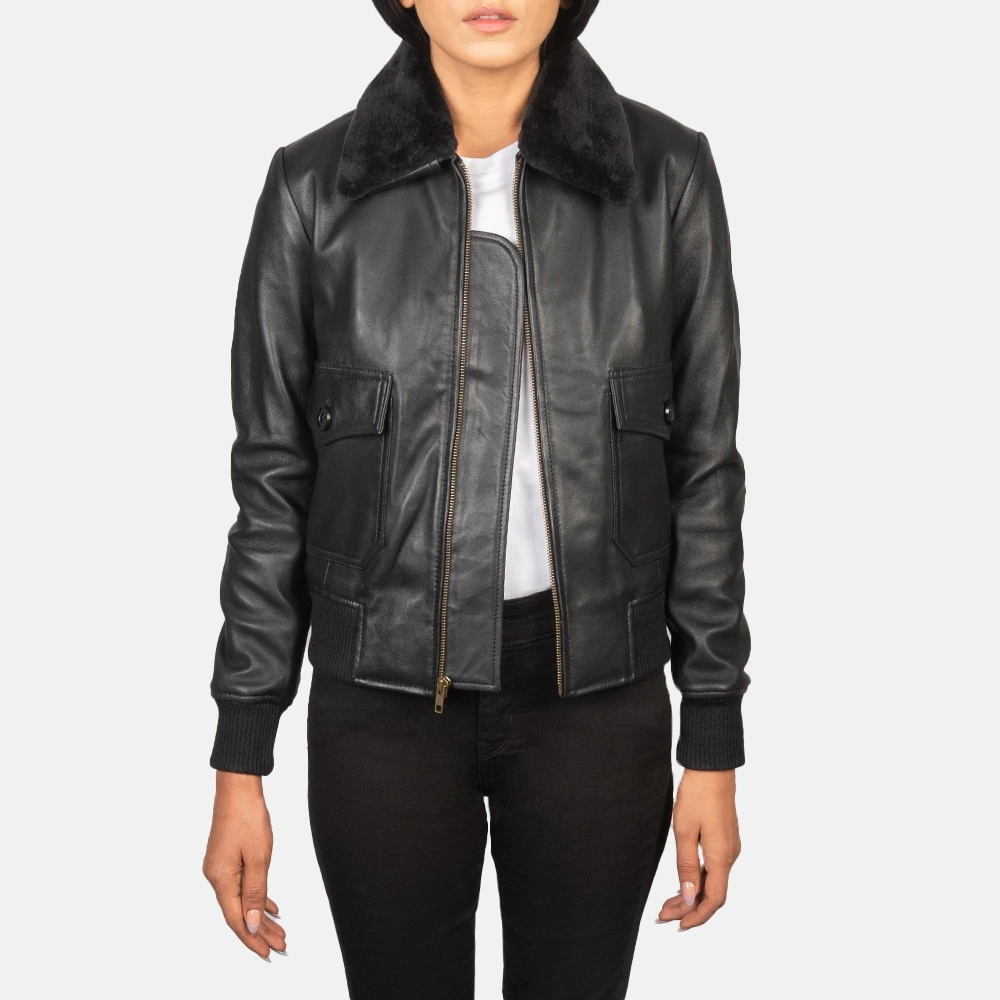 Black Retro Leather Jacket