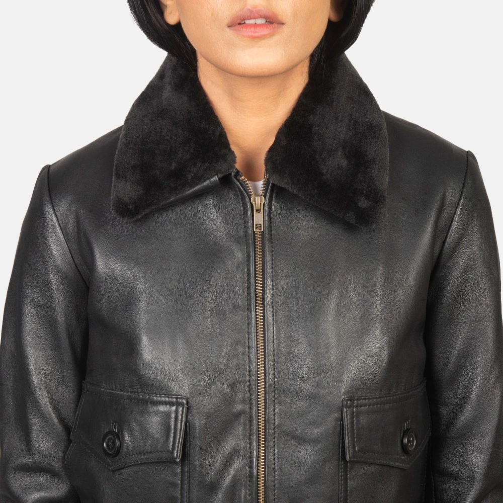 Black Retro Leather Jacket