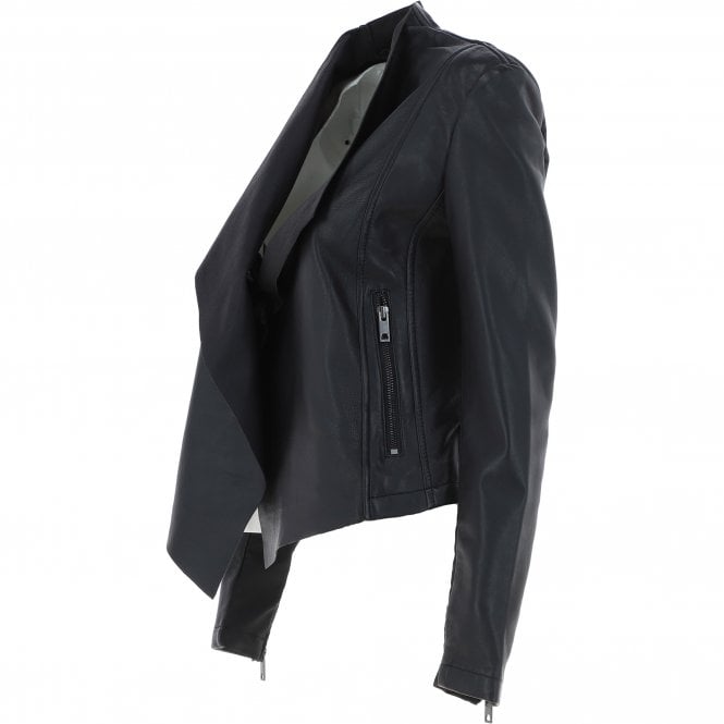 Black Water Fall Style Jacket for Women