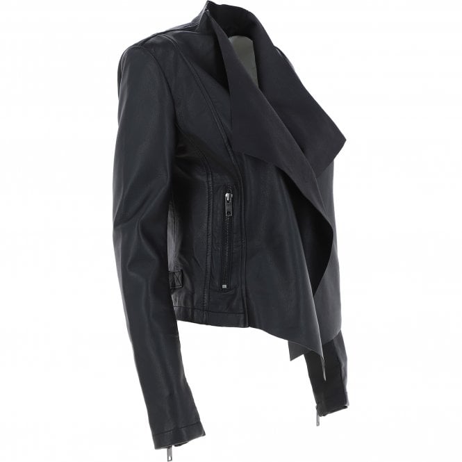 Black Water Fall Style Jacket for Women