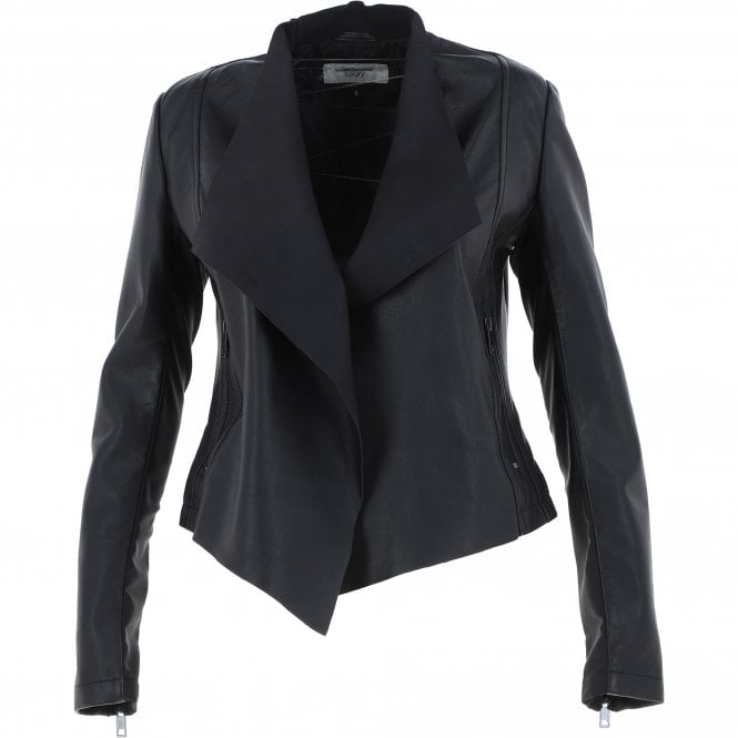 Black Water Fall Style Jacket for Women