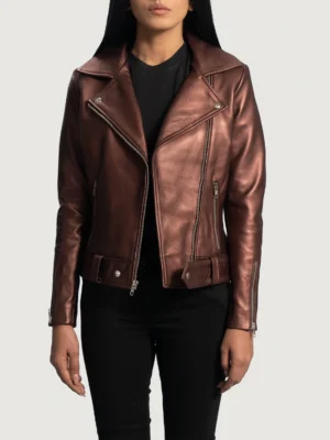 Maroon Leather Jacket